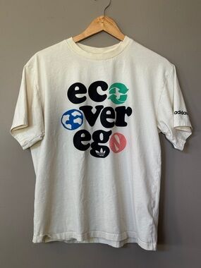 Adidas White 'Graphic Short Sleeve Tee